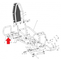 Rear Swing Arm (Black) - Electric 1000w Mud Monster