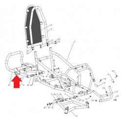 Rear Swing Arm (Black) - Mud Monster