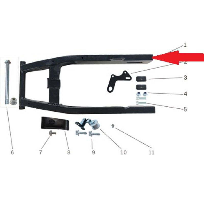 Rear Swing Arm - Storm 800w Dirt Bike
