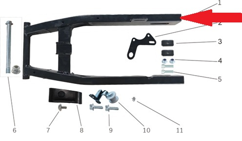Rear Swing Arm - Storm 800w Dirt Bike