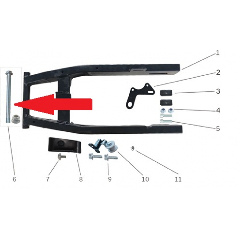 Rear Swing Arm Bolt - Storm 800w Dirt Bike