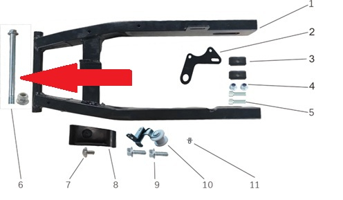 Rear Swing Arm Bolt - Storm 800w Dirt Bike