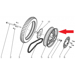 10" Rear Wheel Rim - RFN 70cc / 110cc Thunder Dirt Bike