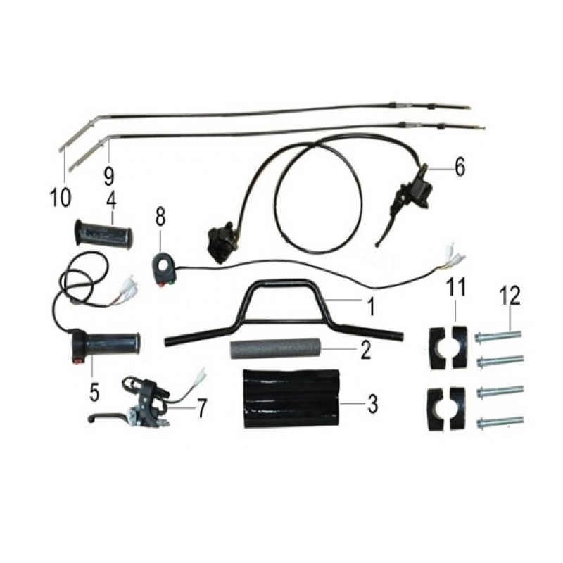 Handlebar Clamp (Pair) - 1200w Renegade Quad