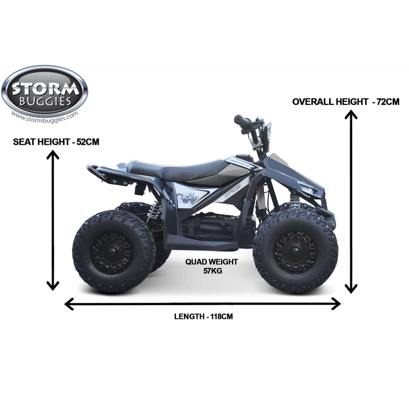 Renegade Ranger 1100w 48v Electric Kids Quad Bike - Red