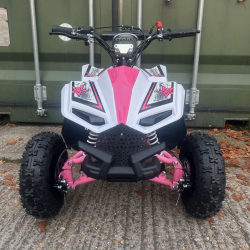 Renegade Ranger 50cc Kids Mini Petrol Quad Bike - Pink /  White - Limited Edition (Fully Assembled)