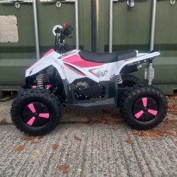 Renegade Ranger 50cc Kids Mini Petrol Quad Bike - Pink /  White - Limited Edition (Fully Assembled)
