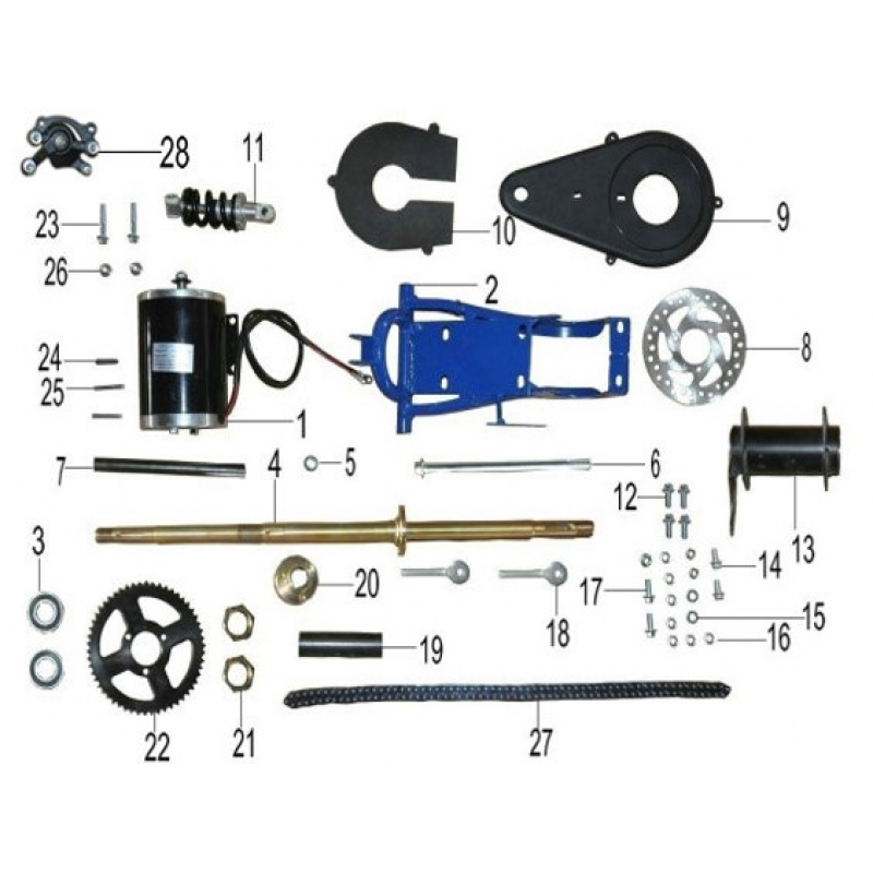 Renegade Quad Bike Rear Axle