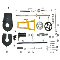 Renegade Rear Axle Centre Nut M22