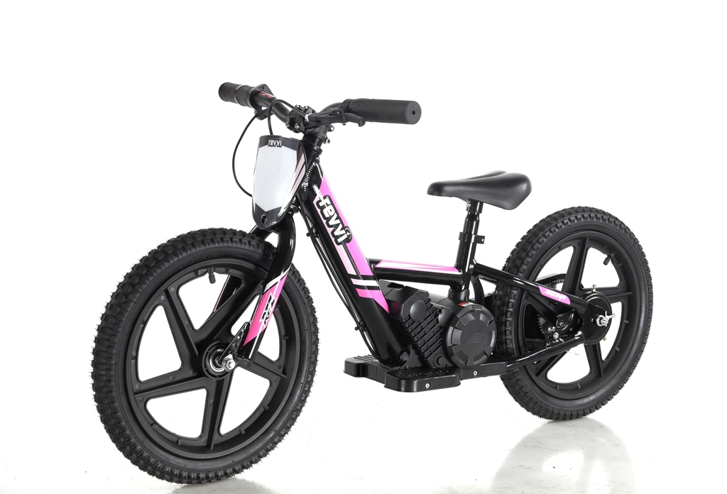  Kids 170w Electric Balance Bike - Revvi Sixteen - Pink