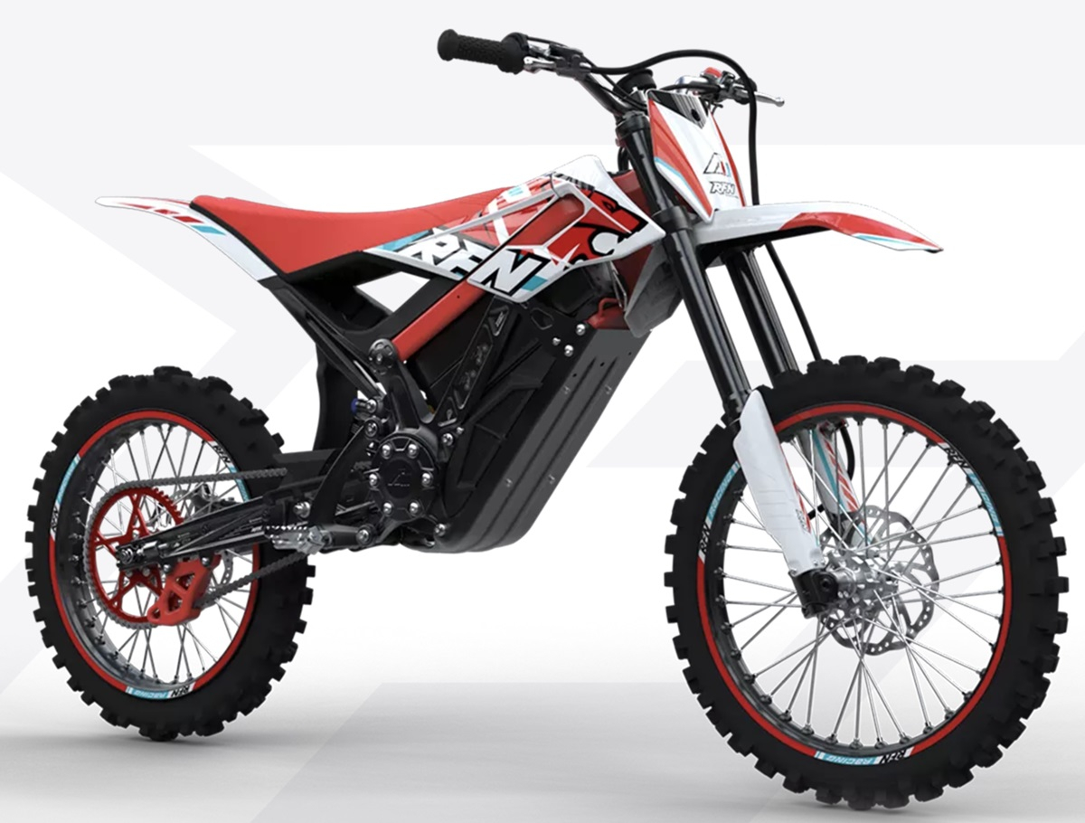 RFN Rally Pro MX 12.5kw Electric Off Road Dirt Bike - Red / White