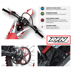 RFN Rally Pro MX 12.5kw Electric Off Road Dirt Bike - Red / White