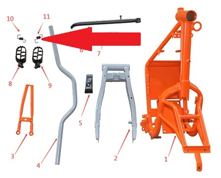 Foot Peg Spring (Right) - 1200w & 2000w Electric Dirt Bike