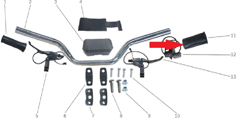 Right Grip - Storm 800w Dirt Bike