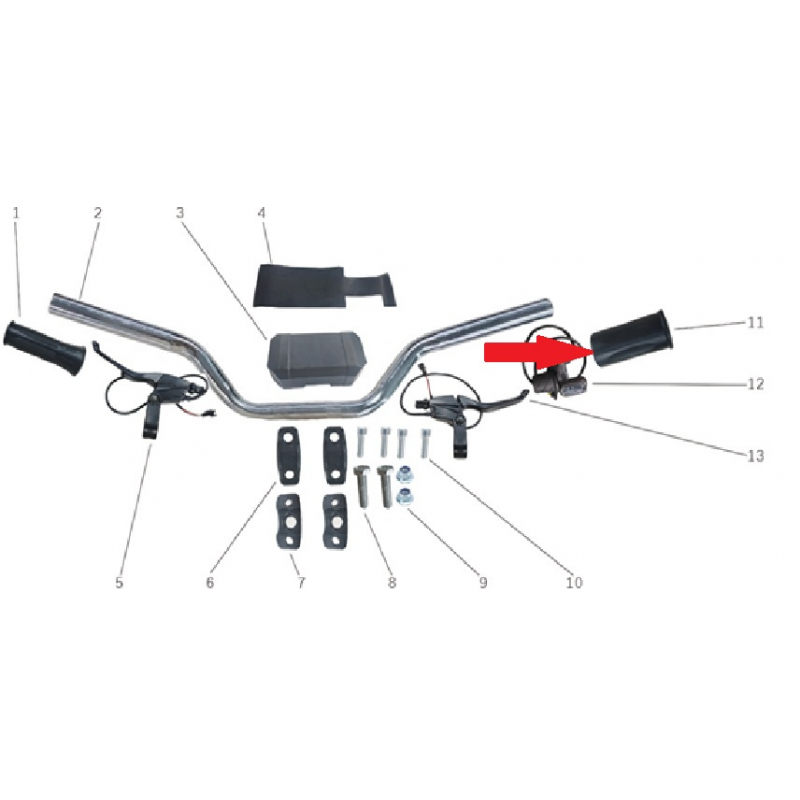 Right Grip - Storm 800w Dirt Bike