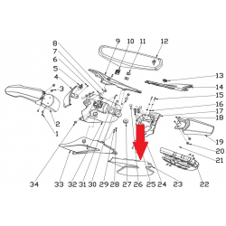 Rr.Left plastic body - RFN 70cc / 110cc Thunder Dirt Bike