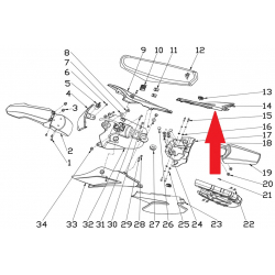 Rr.Right plastic body - RFN 70cc / 110cc Thunder Dirt Bike