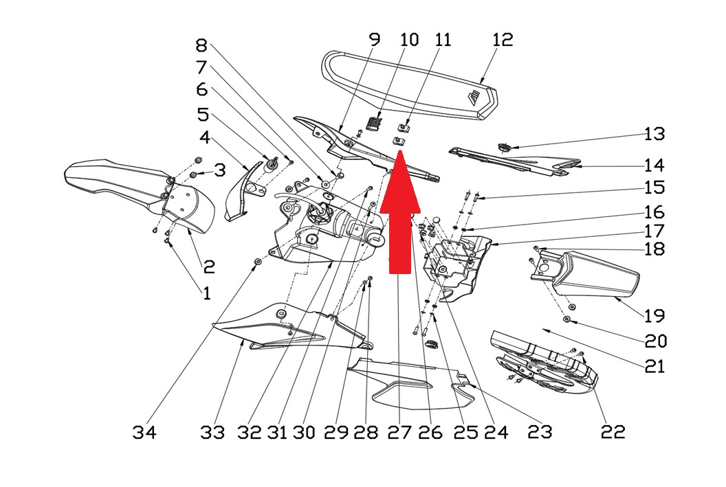 Rubber spacer - RFN 70cc / 110cc Thunder Dirt Bike