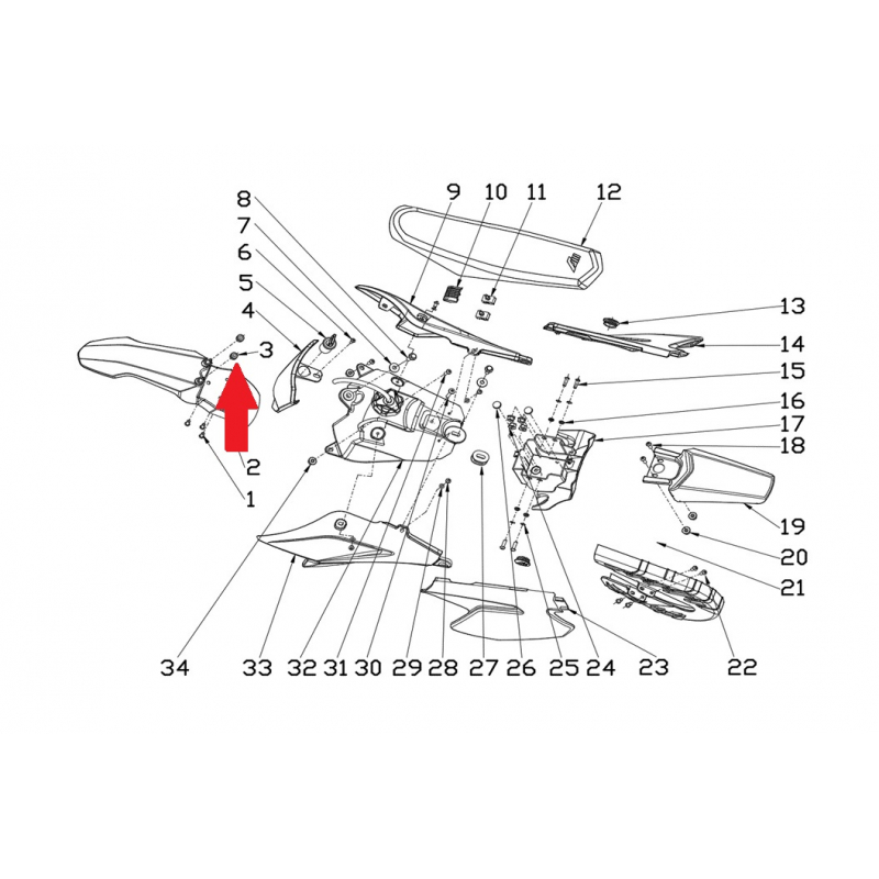 rubber spacer - RFN 70cc / 110cc Thunder Dirt Bike