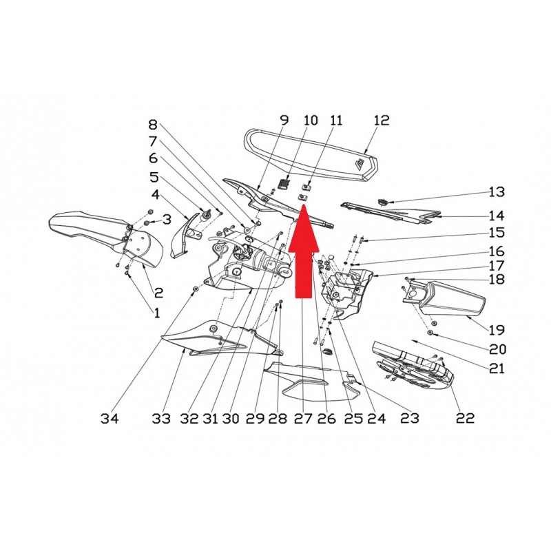 Rubber spacer - RFN 70cc / 110cc Thunder Dirt Bike