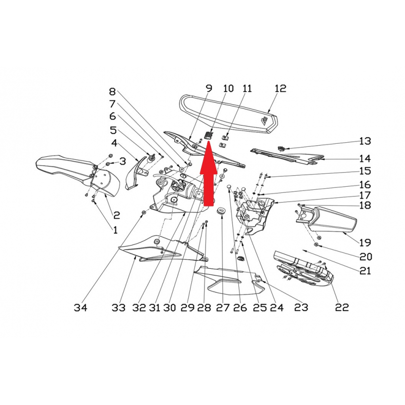 Rubber spacer - RFN 70cc / 110cc Thunder Dirt Bike
