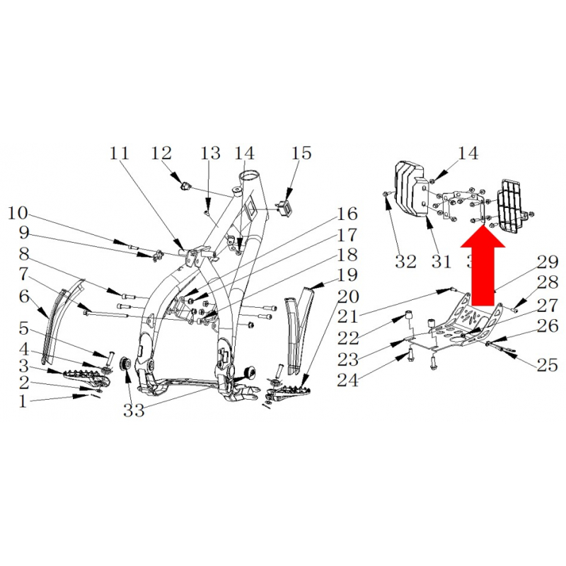 RXF Freeride Air Deflector Bracket