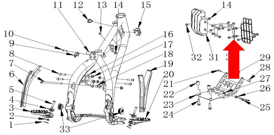 RXF Freeride Air Deflector Bracket