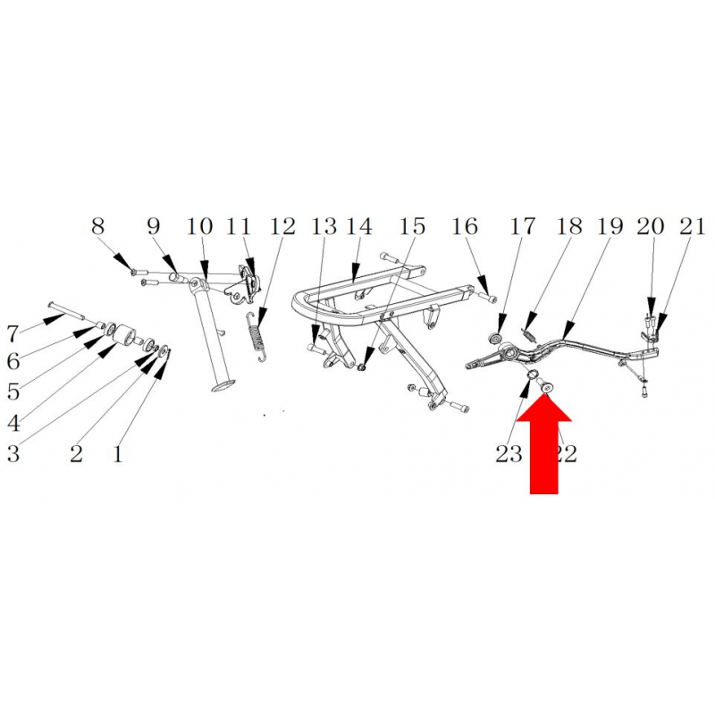 RXF Freeride Bolt M10 X 8.8mm For Foot Brake Lever