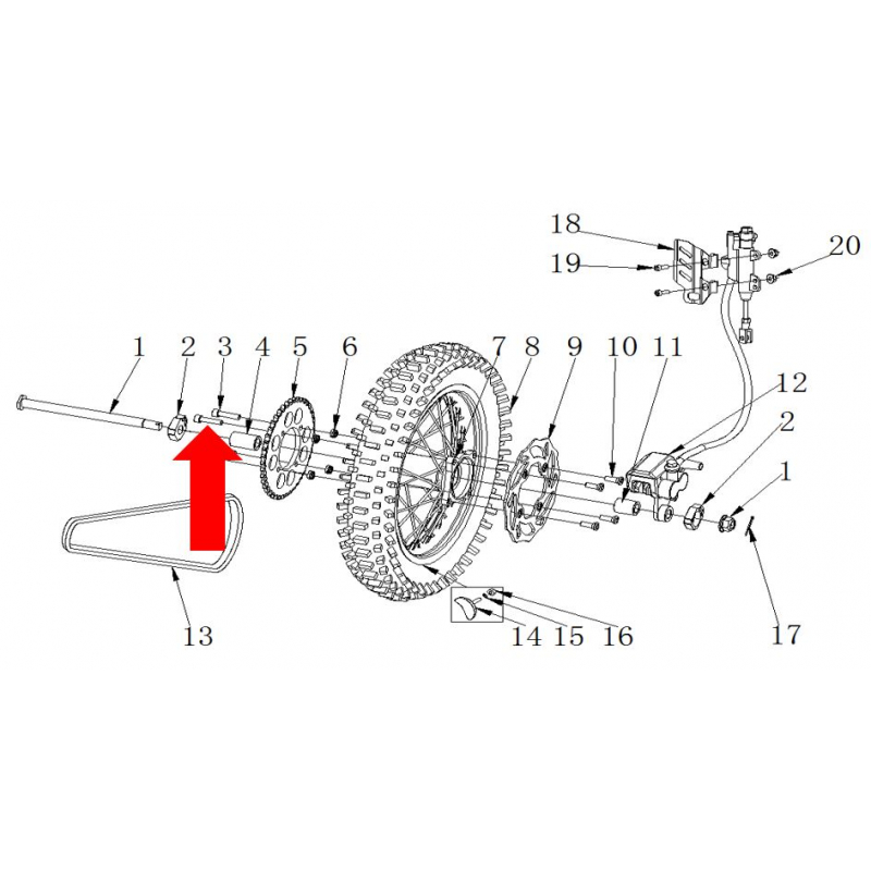 Rear Sprocket Bolt (M8 x 35mm) - RXF Freeride