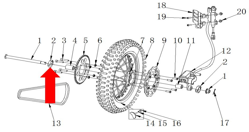 RXF Freeride  Chain Adjuster