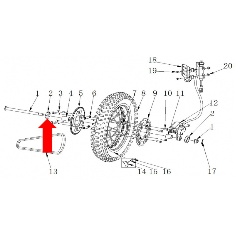 RXF Freeride  Chain Adjuster