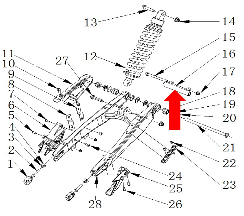 RXF Freeride Engine Rear Bracket