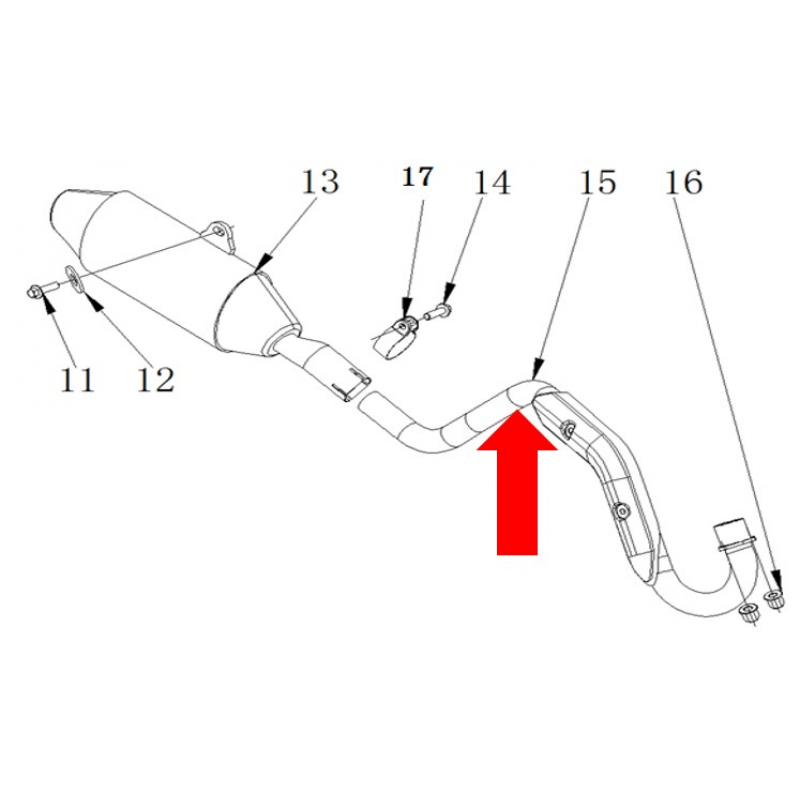 RXF Freeride Exhaust Pipe