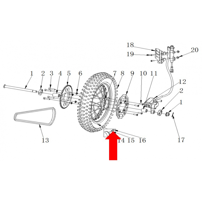 RXF Freeride Hex Nut M8 x 12mm