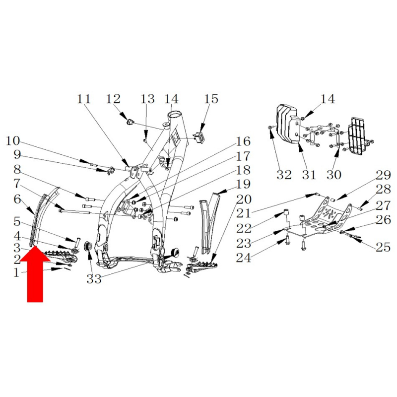 RXF Freeride Left Plastic Frame Cover