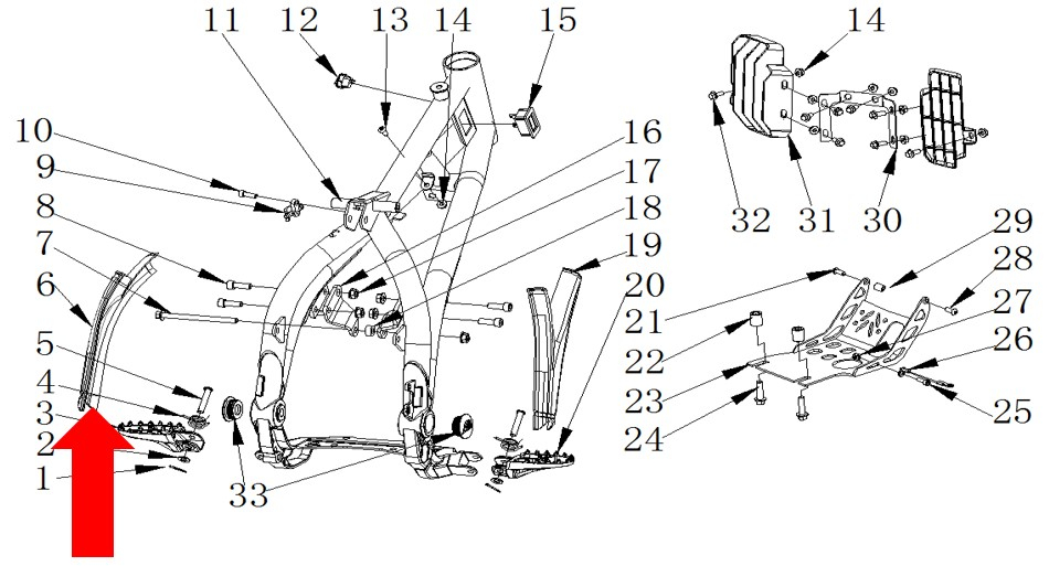 RXF Freeride Left Plastic Frame Cover