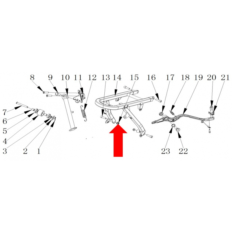 RXF Freeride Locknut Flange M8