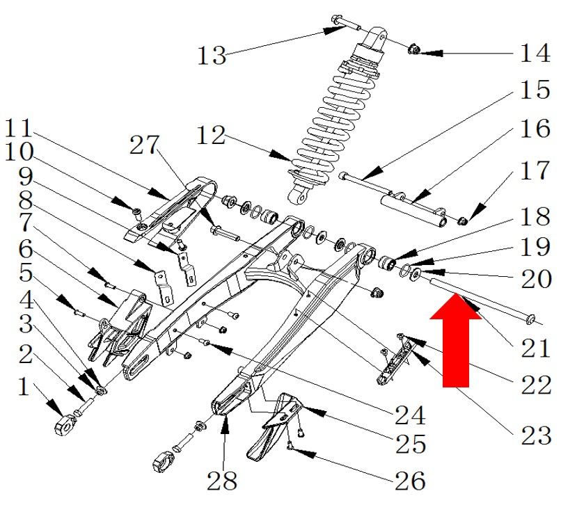 RXF Freeride Middle Axle