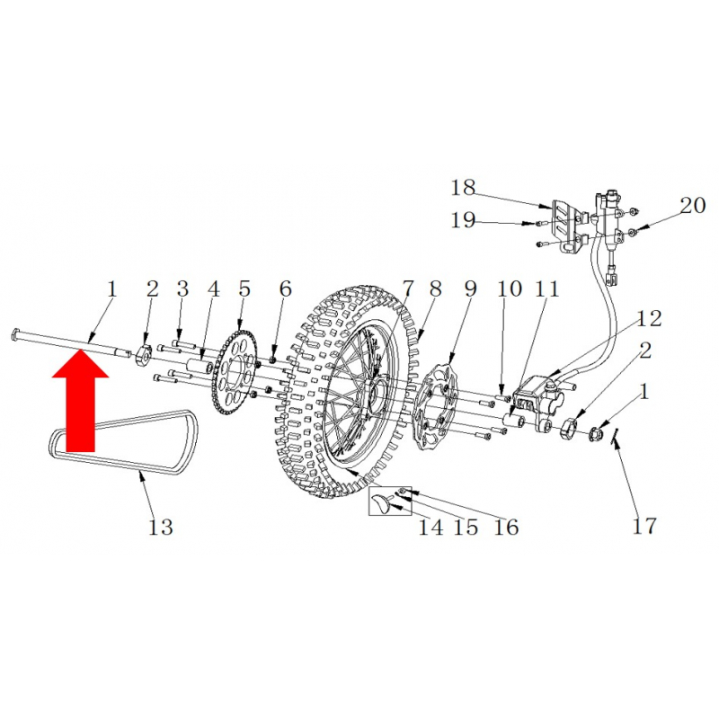 RXF Freeride Rear Axle