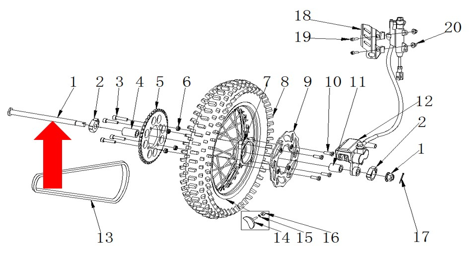 RXF Freeride Rear Axle