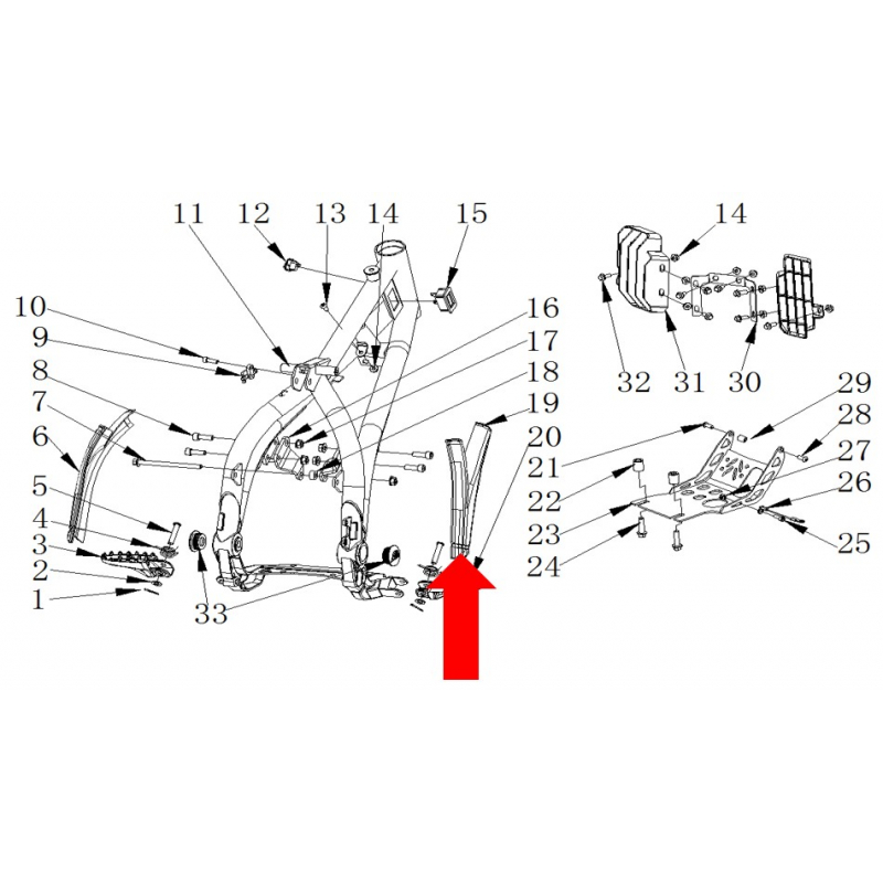 RXF Freeride Right Plastic Frame Cover