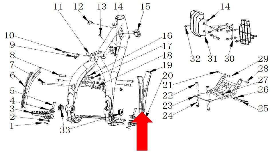 RXF Freeride Right Plastic Frame Cover