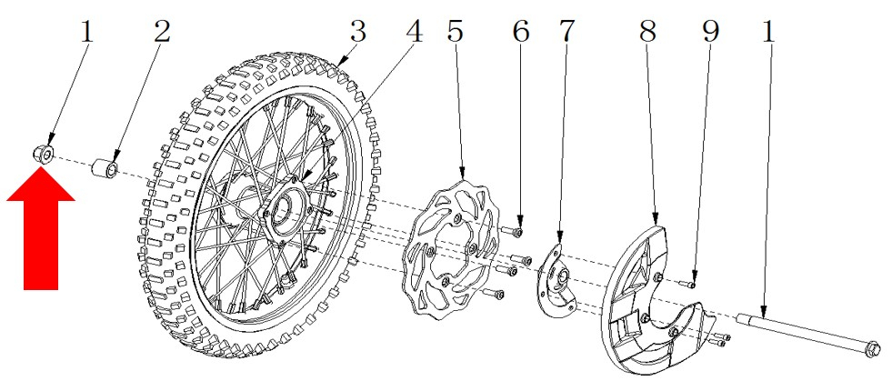 RXF Freeride  Swing Arm Bolt