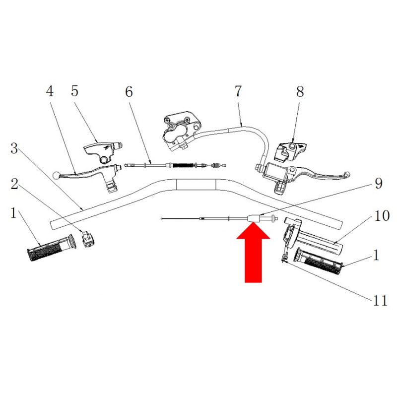 RXF Freeride Throttle Cable