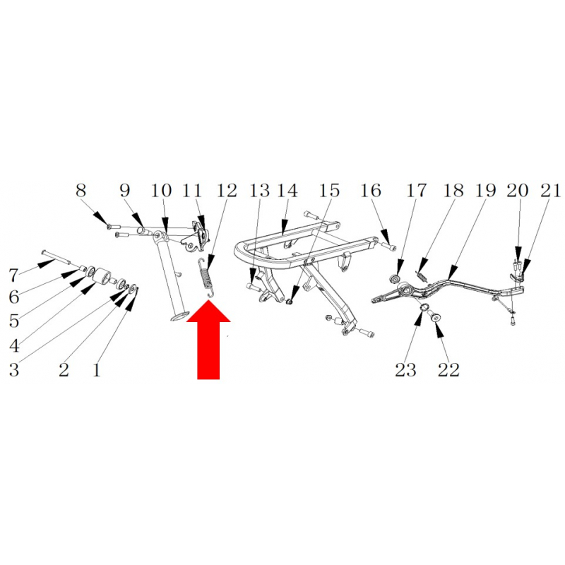 RXF Freeride Side Stand Spring