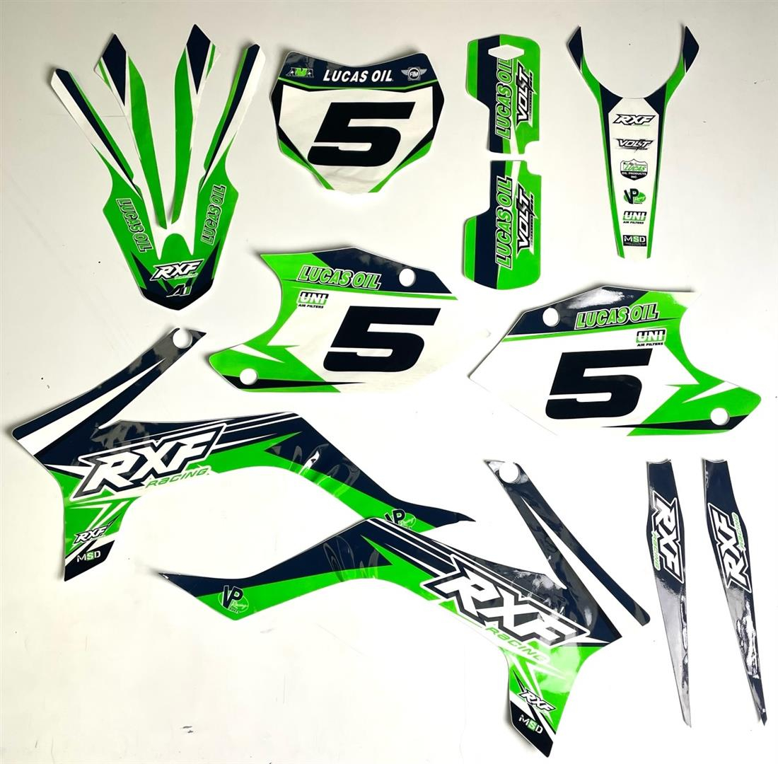 RXF Freeride Complete Sticker Set - Green