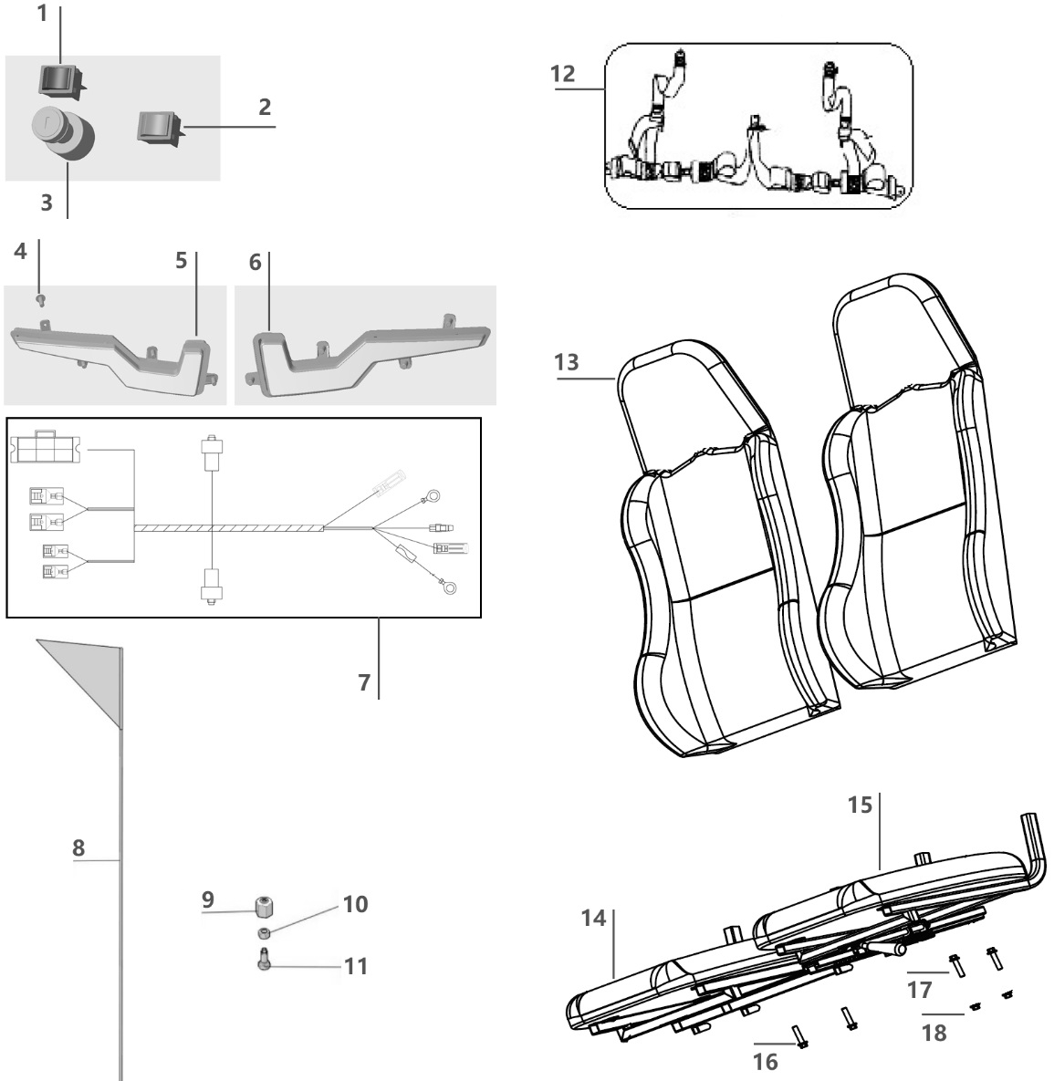 Seats, Lights & Wiring