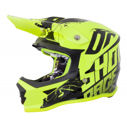 Shot Furious Kids MX Helmet - Venom Neon Yellow Gloss