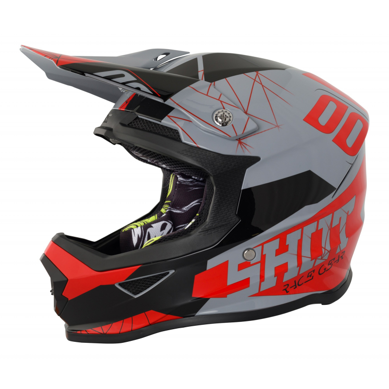 Shot Furious MX Helmet - Spectre Grey / Red Gloss