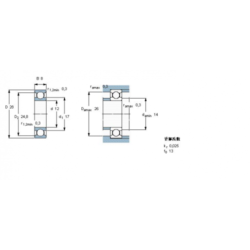 SKF 6001 Open Deep Groove Ball Bearing 12x28x8mm Storm Buggies
